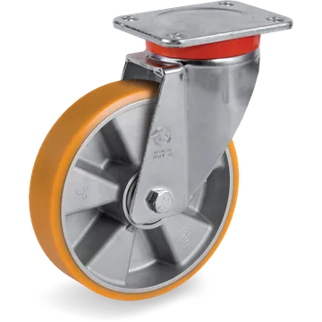 Rueda giratoria de poliuretano TR Ø100×30 mm
