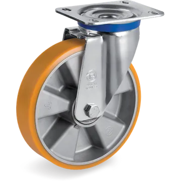 TR polyurethane swivel castor Ø150×40 mm