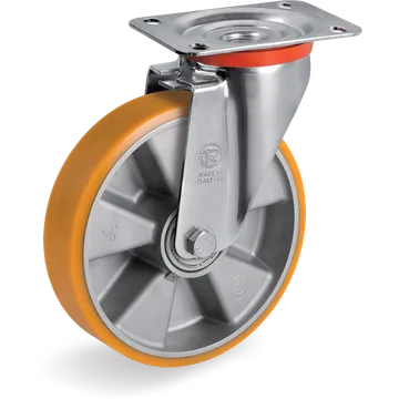 TR polyurethane swivel castor Ø80×25 mm