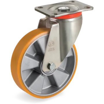 TR polyurethane swivel castor Ø100×30 mm