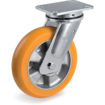 Rueda giratoria de poliuretano TR Ø125×40 mm