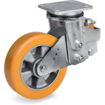 TR polyurethane swivel castor Ø160×50 mm
