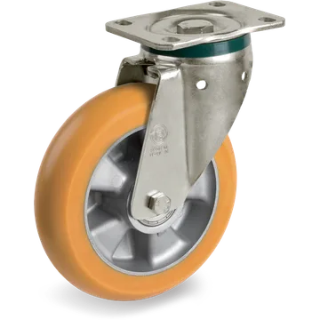 TR polyurethane swivel castor Ø200×50 mm