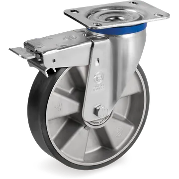 Rueda giratoria de poliuretano TR ESD Ø200×50 mm con freno