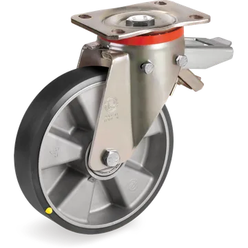 Rueda giratoria de poliuretano TR ESD Ø150×40 mm con freno