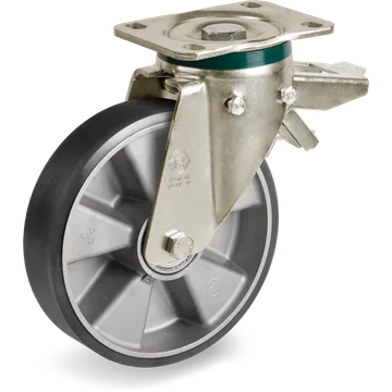 Rueda giratoria de poliuretano TR ESD Ø150×40 mm con freno