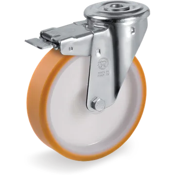 TR polyurethane swivel castor Ø175×40 mm with brake