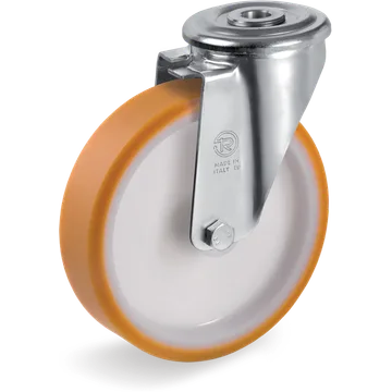 TR polyurethane swivel castor Ø80×25 mm