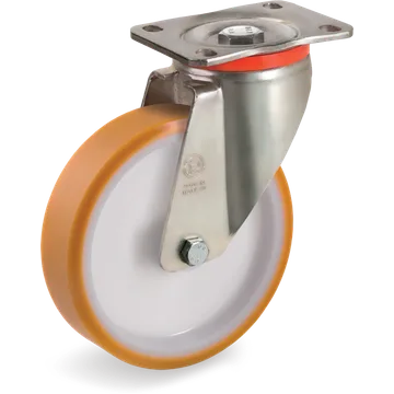 TR polyurethane swivel castor Ø125×30 mm
