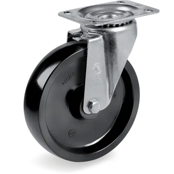 Thermosetting resin swivel castor Ø80×35 mm