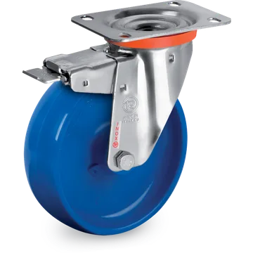 Polyamide 6 swivel castor Ø80×30 mm with brake