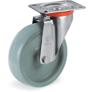 Rueda giratoria de poliamida 6 Ø80×30 mm
