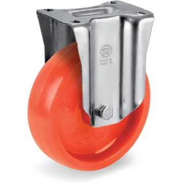 Polyamide 6 fixed castor Ø80×30 mm