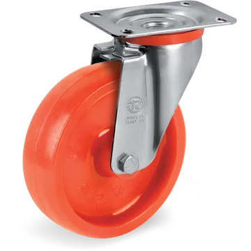 Rueda giratoria de poliamida 6 Ø80×30 mm