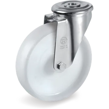 Rueda giratoria de poliamida 6 Ø80×30 mm