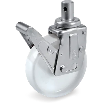 Rueda giratoria de poliamida 6 Ø125×38 mm con freno