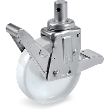 Rueda giratoria de poliamida 6 Ø125×38 mm con freno