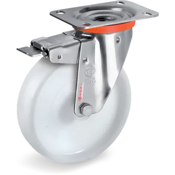 Polyamide 6 swivel castor Ø80×30 mm with brake