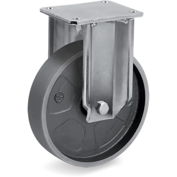Cast iron fixed castor Ø200×50 mm