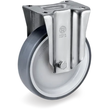 Thermoplastic rubber fixed castor Ø150×35 mm
