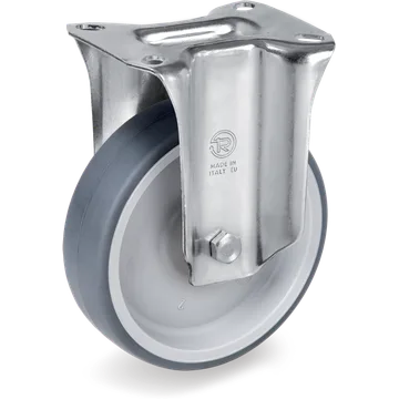 Thermoplastic rubber fixed castor Ø100×30 mm