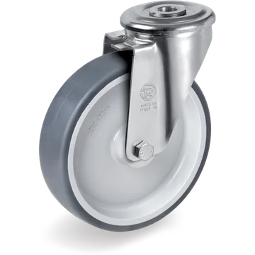 Thermoplastic rubber swivel castor Ø150×35 mm