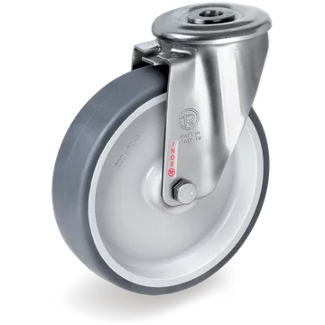 Thermoplastic rubber swivel castor Ø100×30 mm