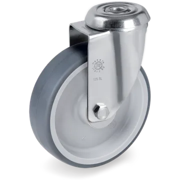 Rueda giratoria de goma termoplástica Ø80×30 mm