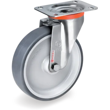 Rueda giratoria de goma termoplástica Ø150×45 mm