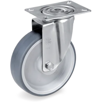 Rueda giratoria de goma termoplástica Ø80×30 mm