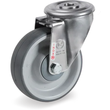 Thermoplastic rubber swivel castor Ø160×50 mm