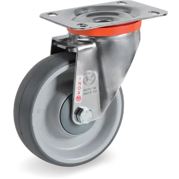 Thermoplastic rubber swivel castor Ø160×50 mm