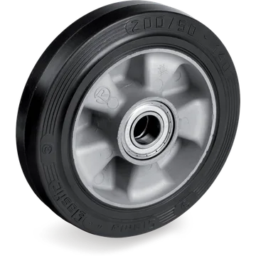 Elastic rubber wheel Ø125×40 mm