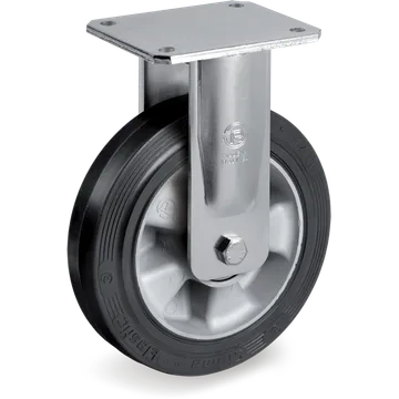 Rueda fija de goma elástica Ø125×50 mm