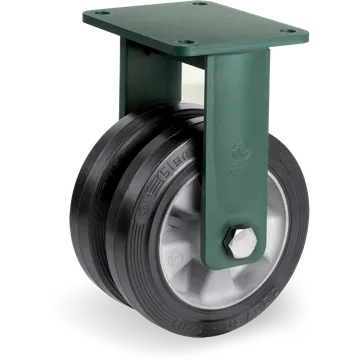 Elastic rubber fixed castor Ø160 mm
