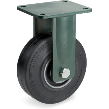 Elastic rubber fixed castor Ø300×85 mm