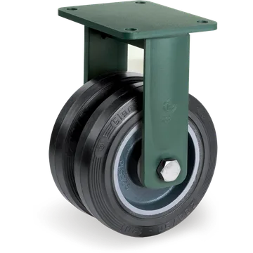Elastic rubber fixed castor Ø150 mm