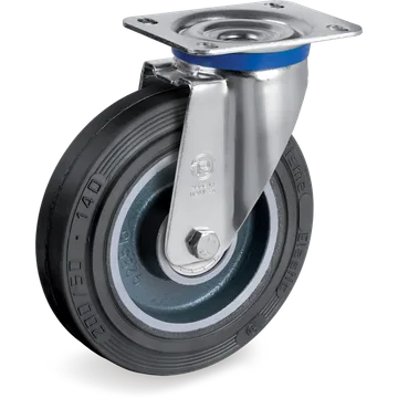 Rueda giratoria de goma elástica Ø150×50 mm