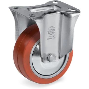 Rueda fija de goma silicónica Ø100×40 mm