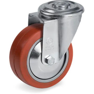 Rueda giratoria de goma silicónica Ø100×40 mm
