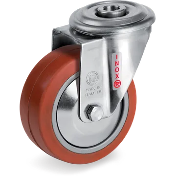 Rueda giratoria de goma silicónica Ø100×40 mm