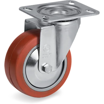 Silicone rubber swivel castor Ø100×40 mm
