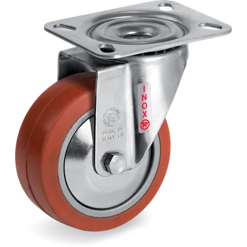 Rueda giratoria de goma silicónica Ø100×40 mm