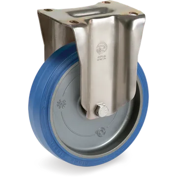 Elastic rubber fixed castor Ø200×50 mm