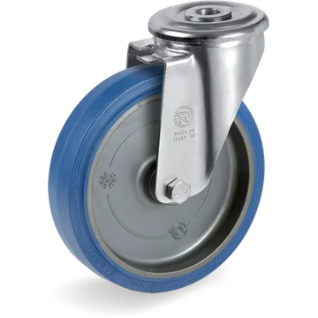 Elastic rubber swivel castor Ø180×50 mm